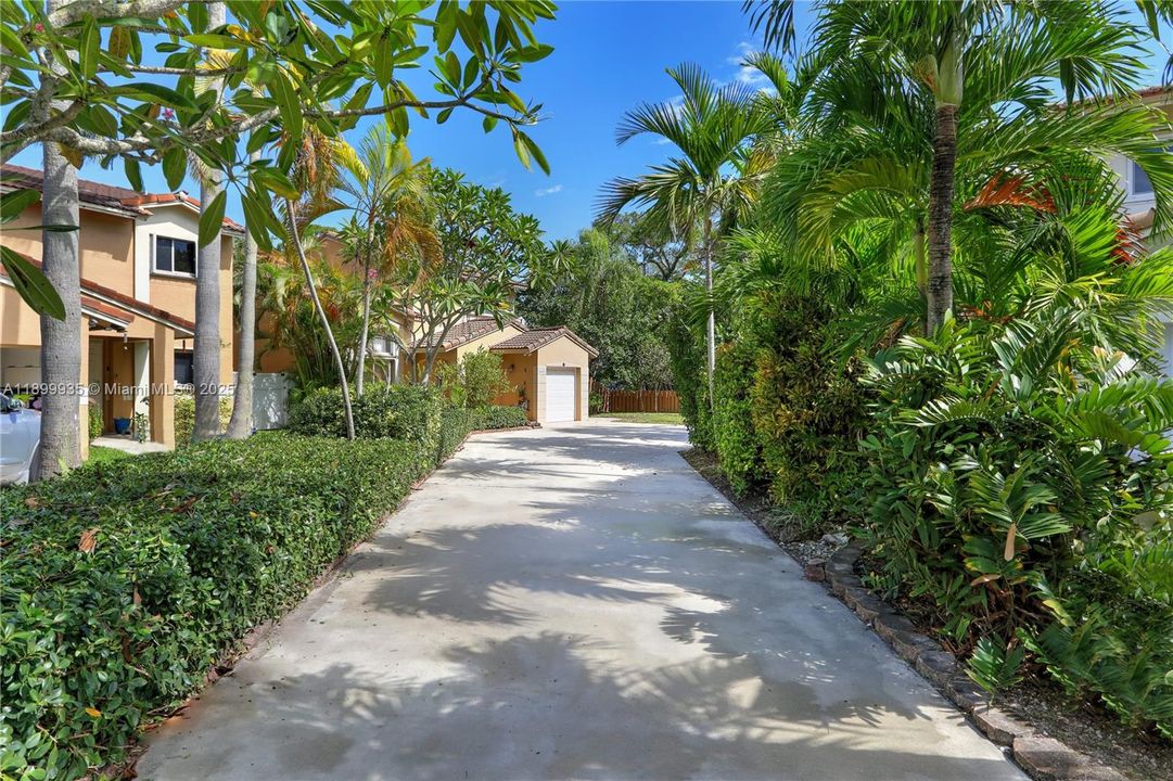 Long driveway entrance