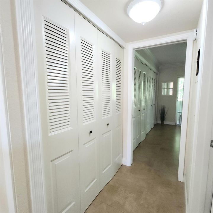 Walls of closet and storage space!