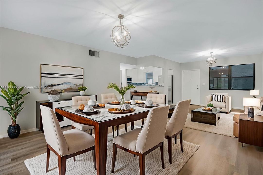 Staged Living/Dining Room Area