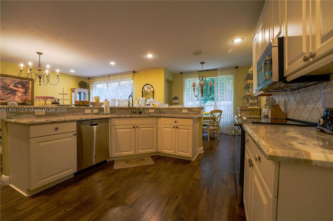 Beautiful countertops and stainless steel appliances