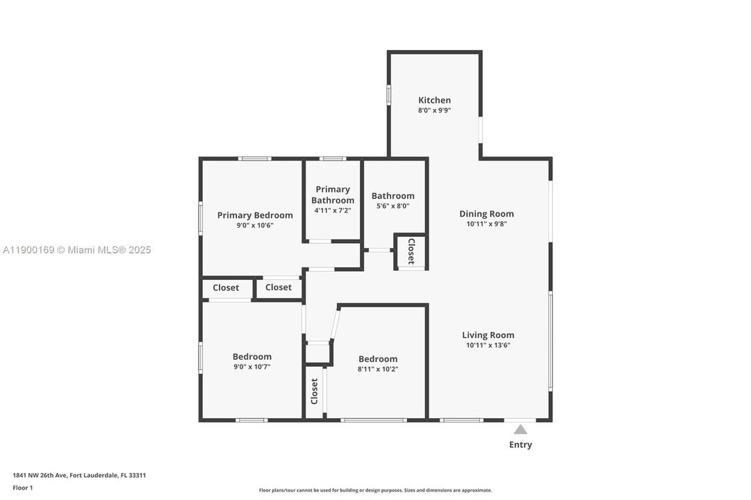 合同活跃: $399,000 (3 贝兹, 2 浴室, 825 平方英尺)