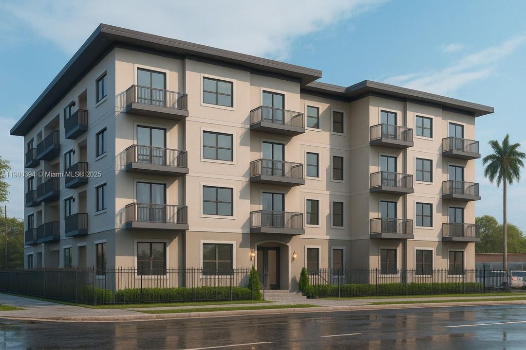 Rendering of 48 unit four story building that can be constructed on this and neighboring lot