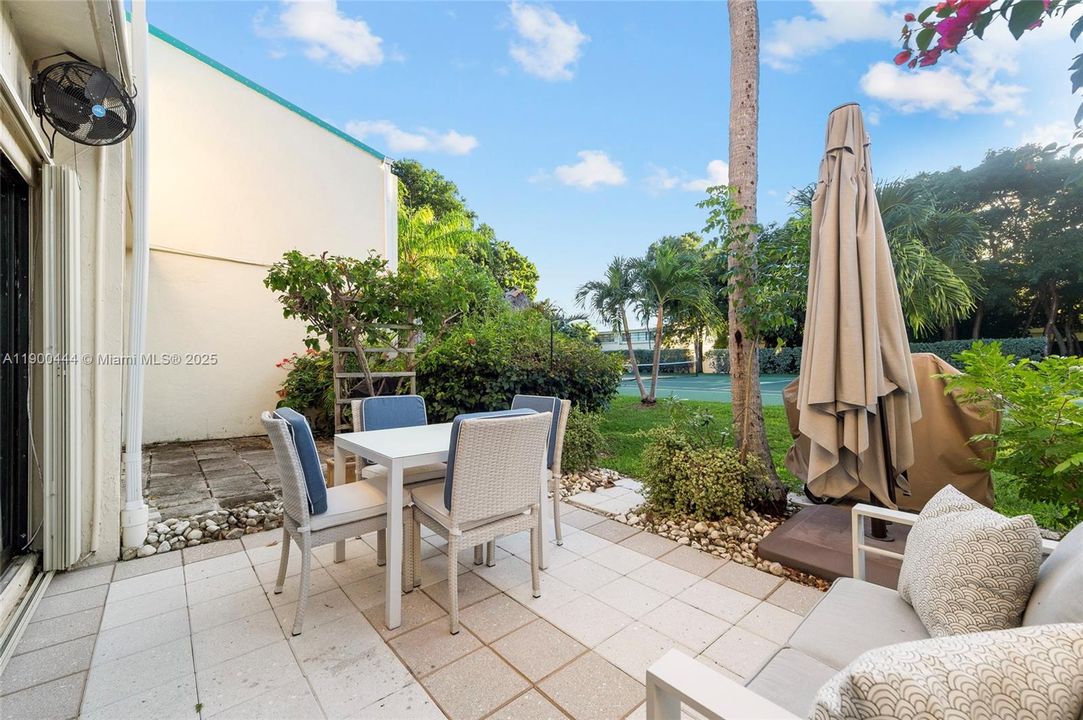 Overlooking one of two Tennis and Pickleball courts