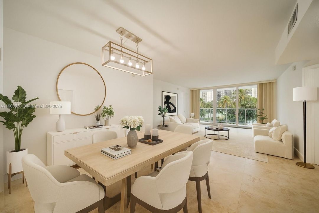 Virtually Staged Dining Room