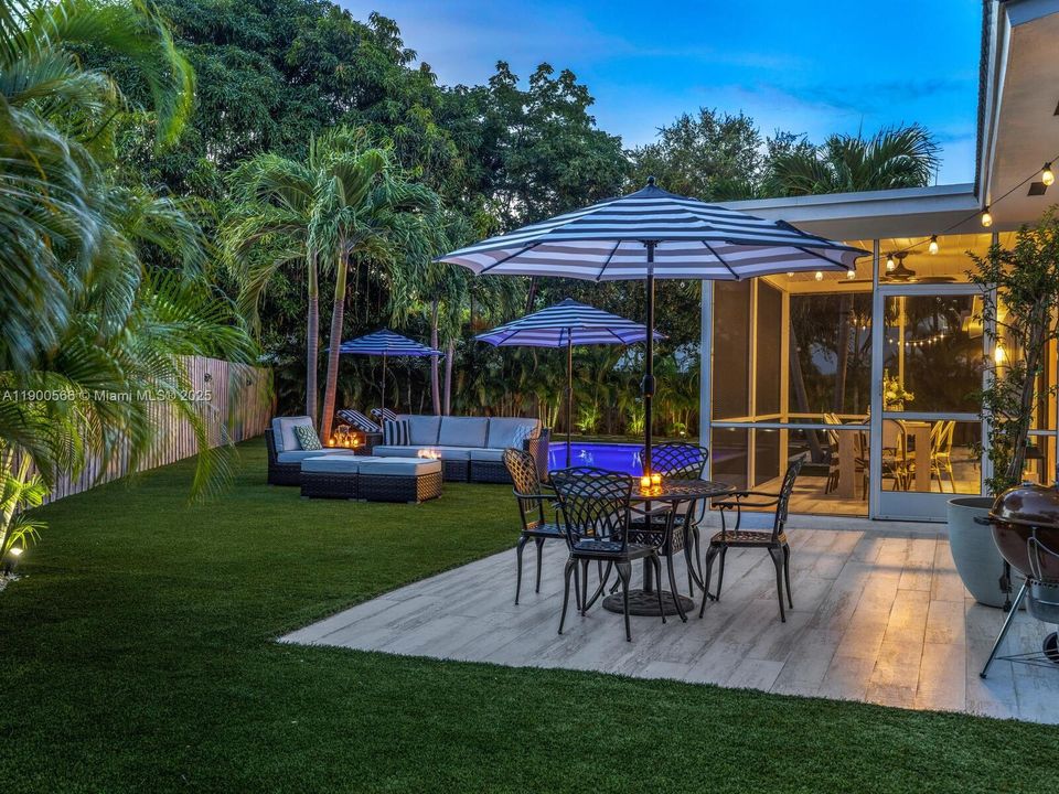 Gorgeous Resort-like Backyard Oasis with Premium Turf & Multiple Entertaining Decks