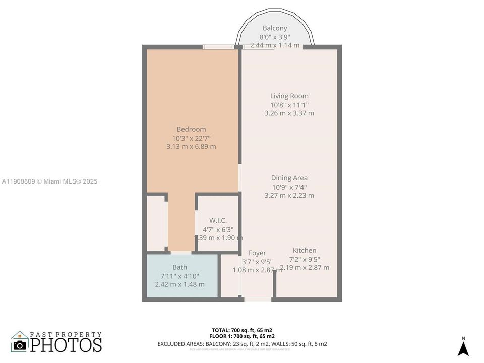 Под контрактом: $139,900 (1 спален, 1 ванн, 619 Квадратных фут)