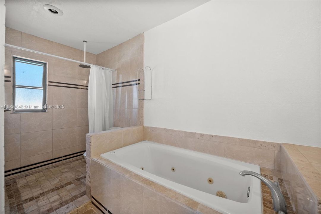 Stand alone tub and shower in the master