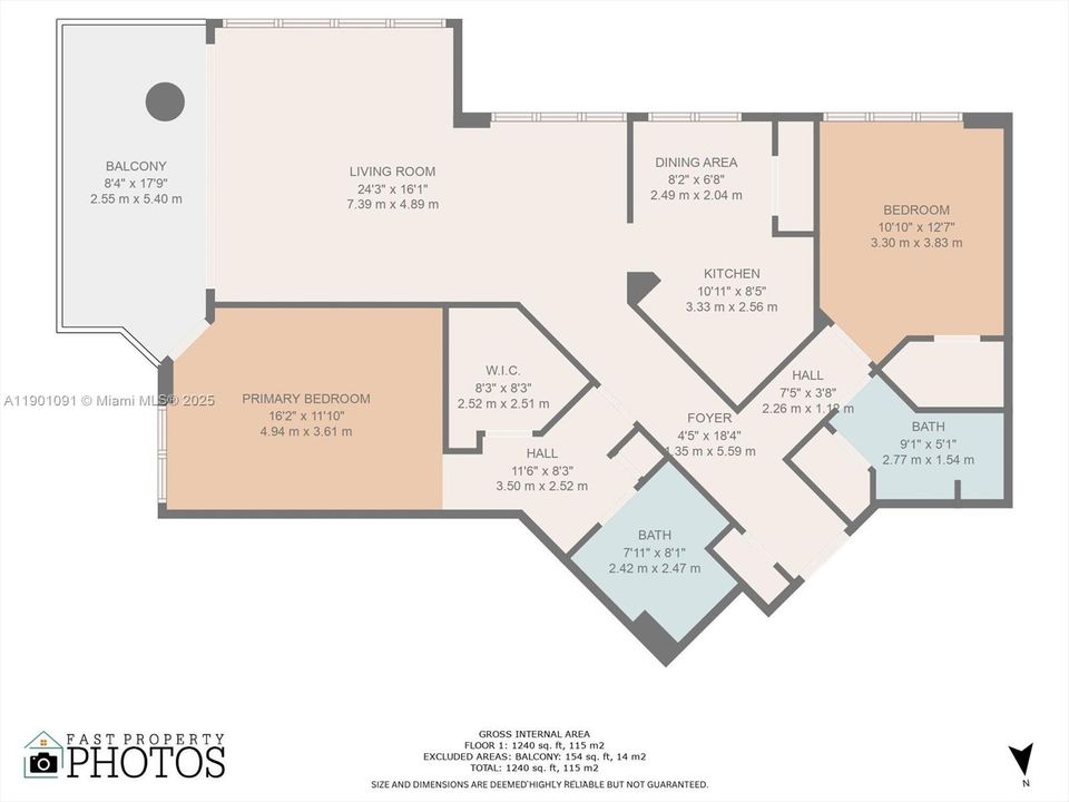 For Rent: $4,200 (2 beds, 2 baths, 1330 Square Feet)