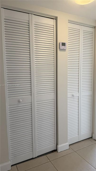 A/C, water heater and linen closet