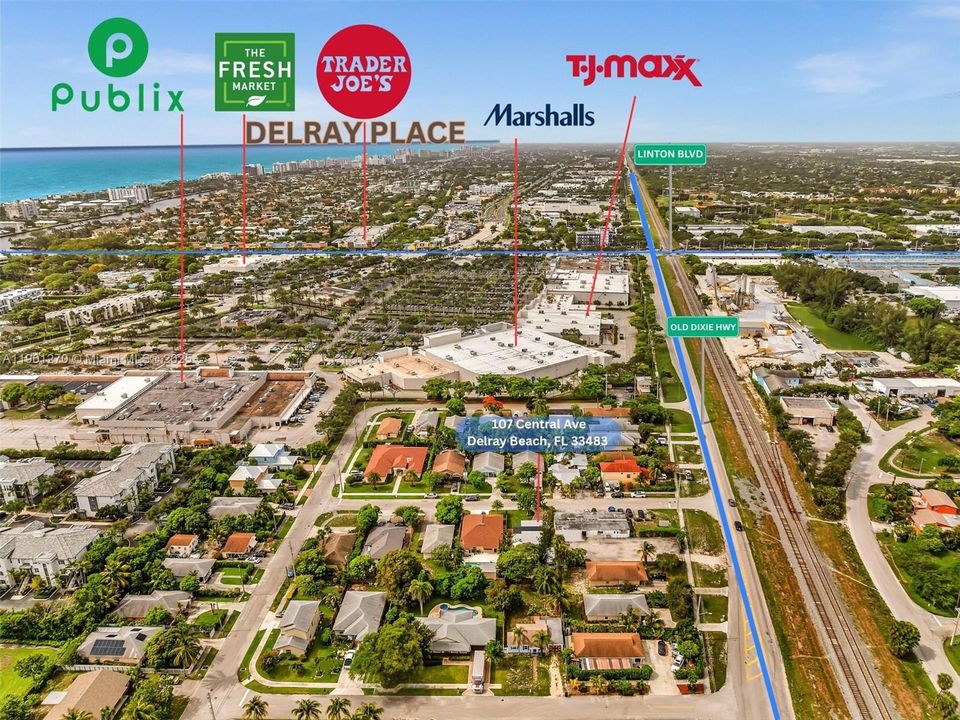 Walking Distance to Delray Place and Shopping Corridor. Less than a mile to the beach.