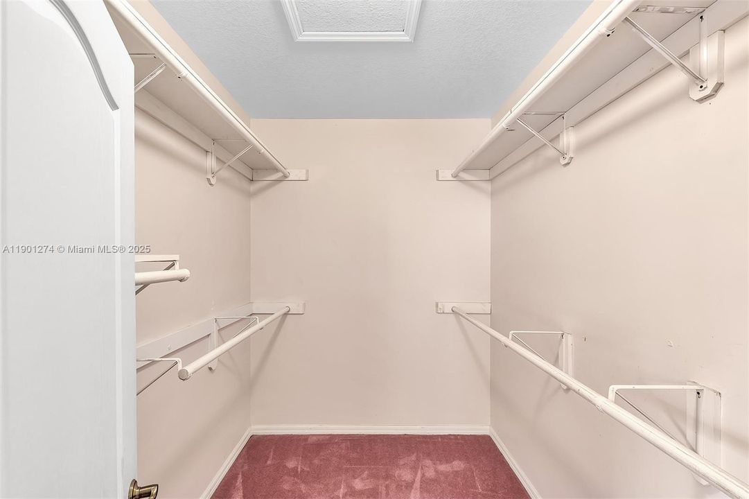 Large Master Bedroom, features large walking closet.