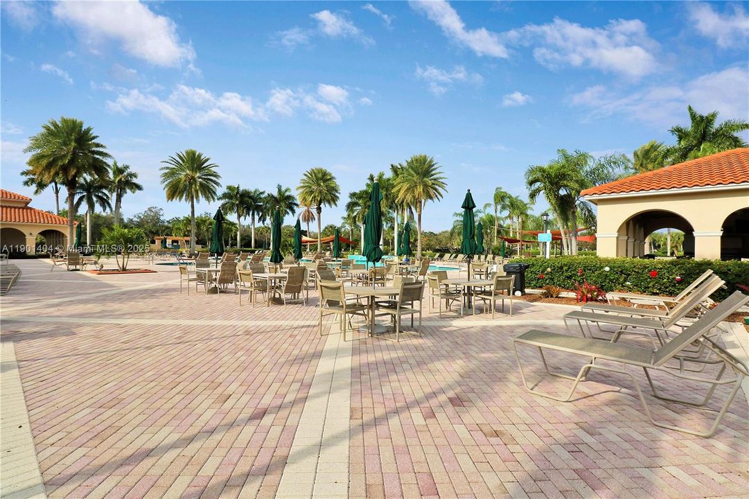 Clubhouse patio area