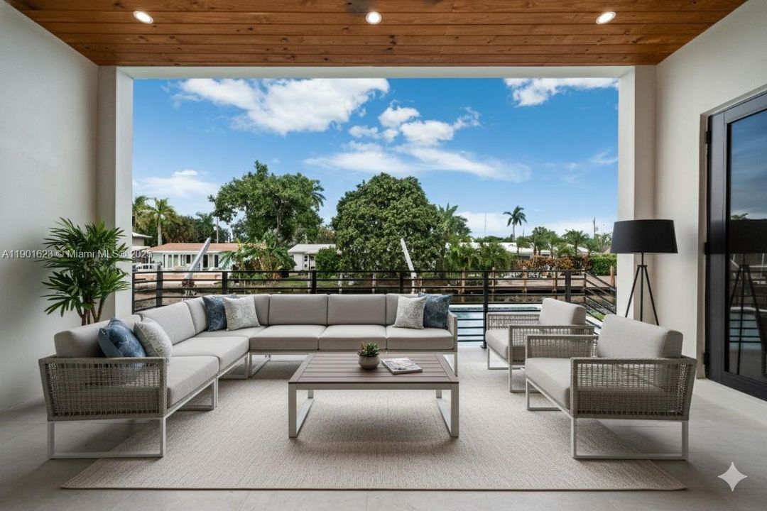 Living room terrace. Virtually Staged