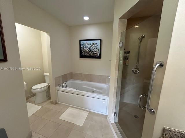 Separate bath tub and shower, super spacious bathroom.