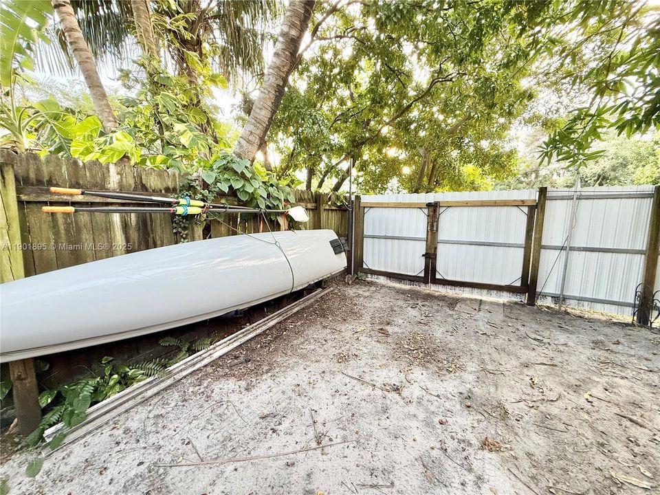 Double gate to pull in your boat RV etc.