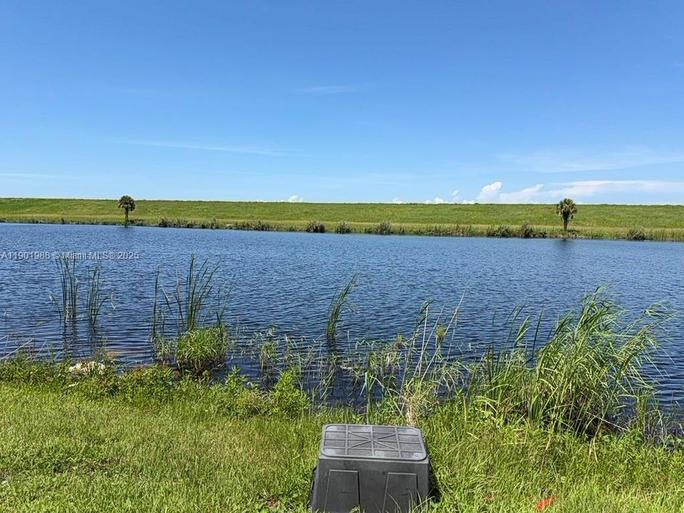 View of canal looking up to Okeechobee Scenic Trail overlooking Lake Okeechobee