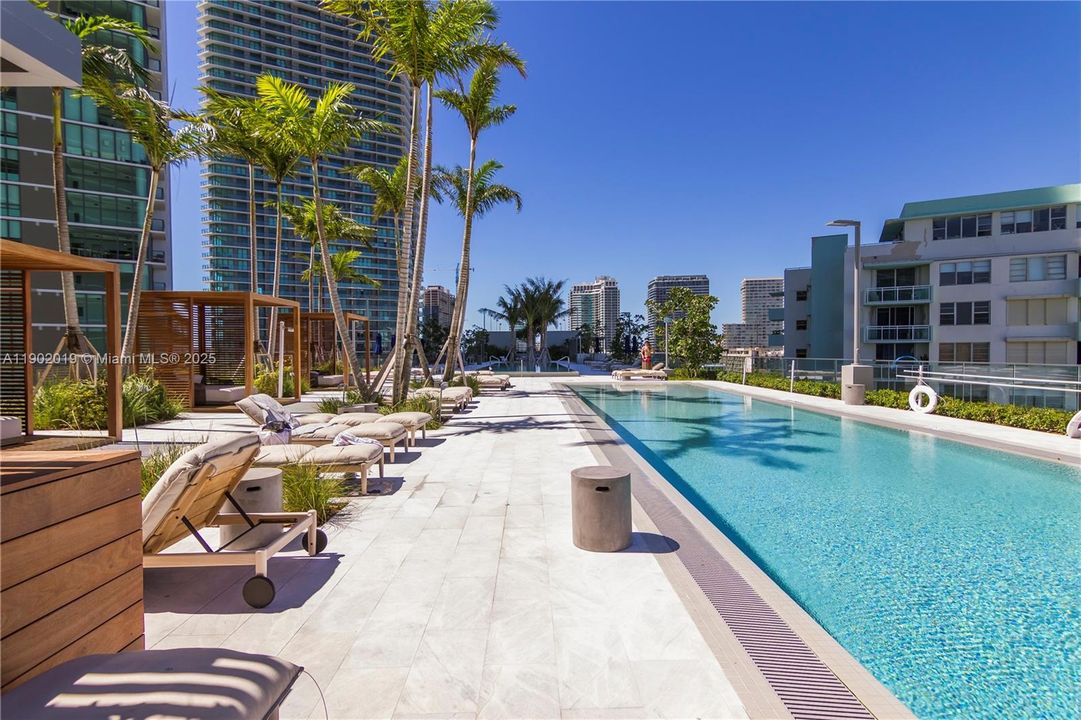 Pool & cabanas on 9th floor