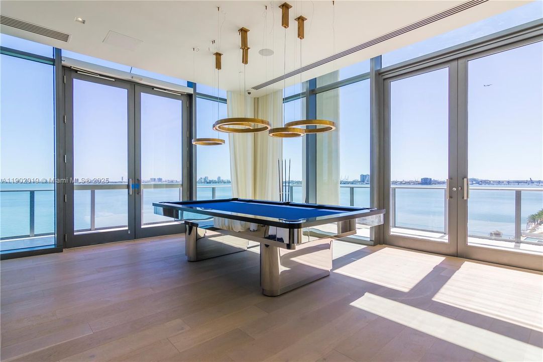 Pool table/game room on 8th floor