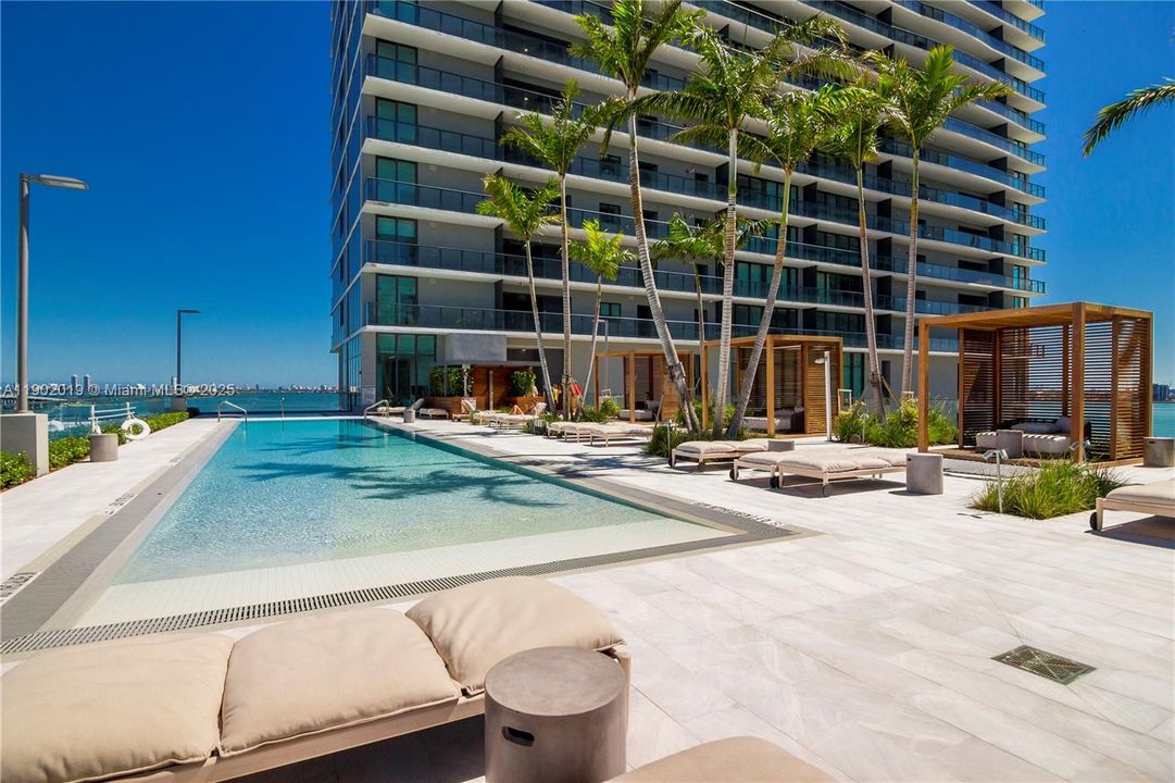 Pool & cabanas on 9th floor
