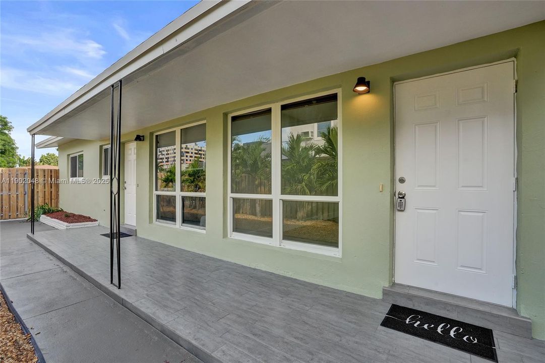 Unit 1 on left & unit 2 on right, both 2BD/2BA with W/D. Hurricane impact windows, and doors and exterior lightings.