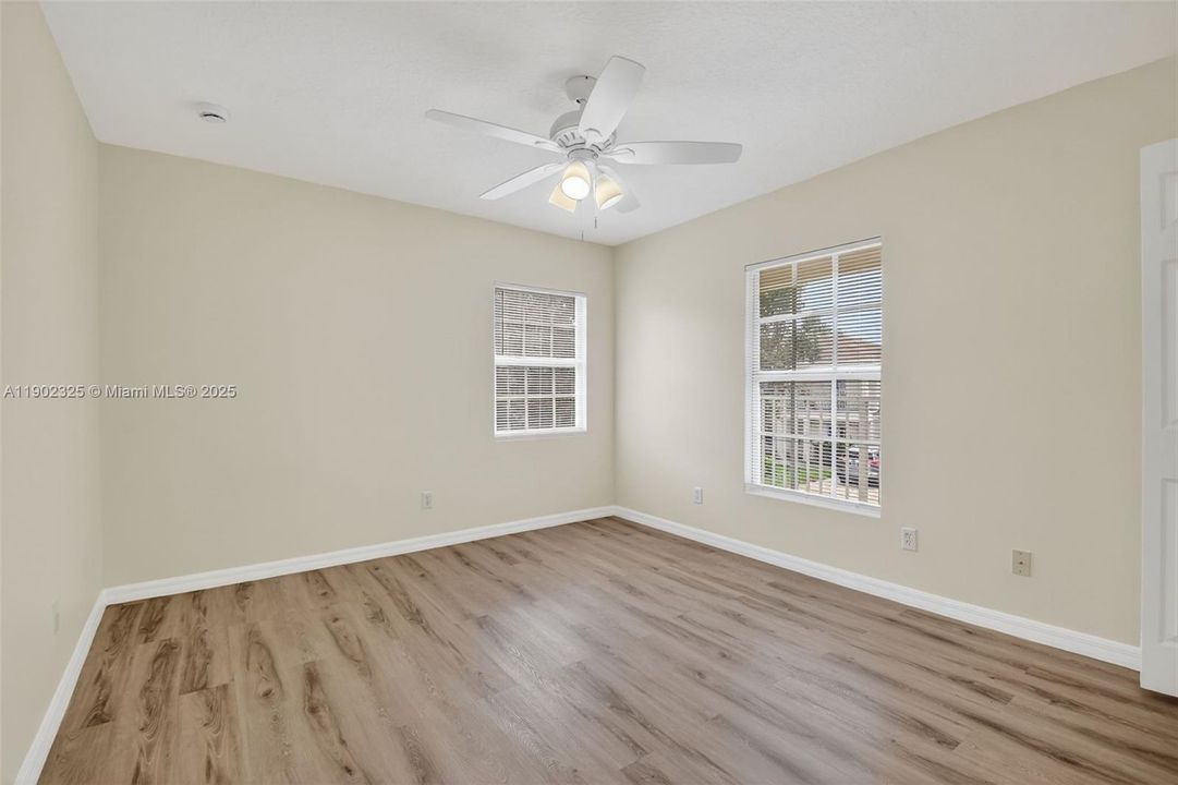 2nd master bedroom overlooks back yard