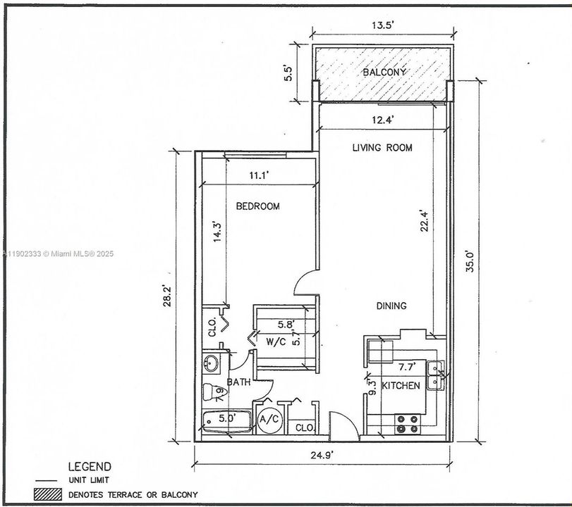 For Rent: $1,900 (1 beds, 1 baths, 840 Square Feet)