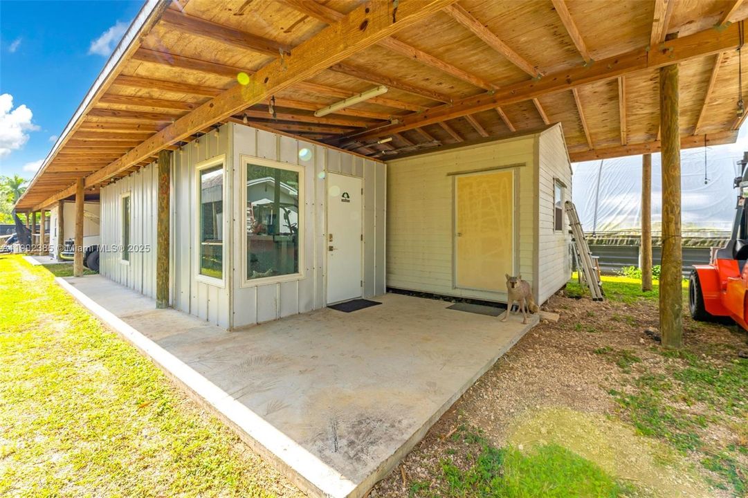 OFFICE AREA OFF THE SHADE HOUSES.
