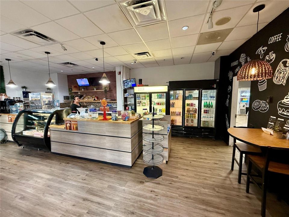 Cafe attached to lobby