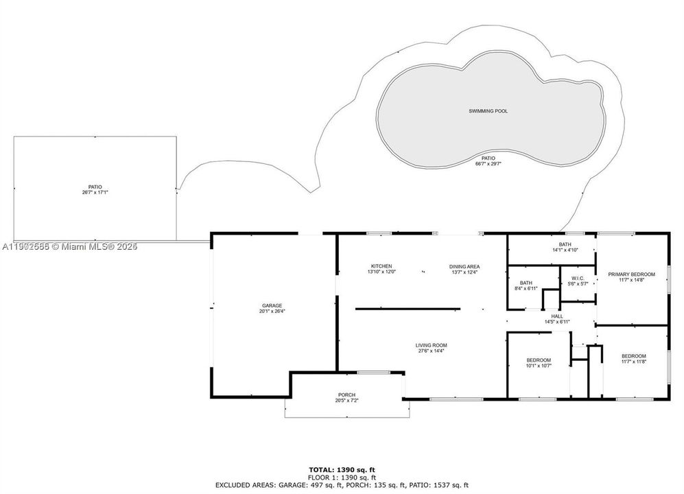 For Rent: $5,750 (3 beds, 2 baths, 1500 Square Feet)