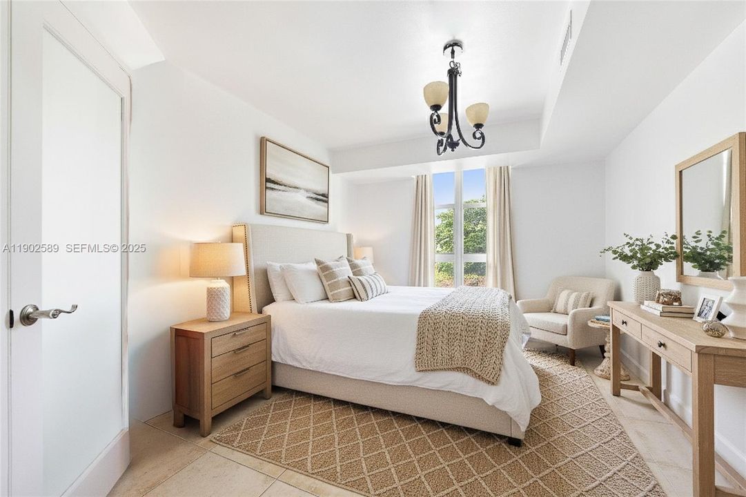 Virtually staged 3rd bedroom