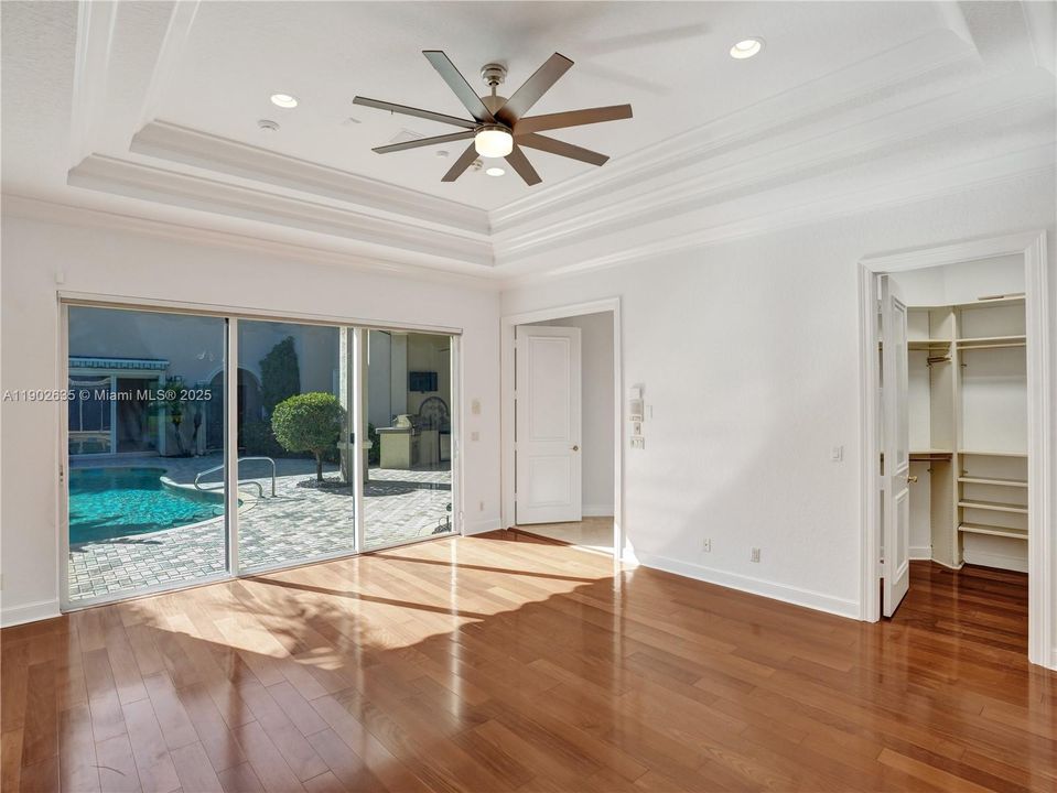 Master bedroom with walk-in closet