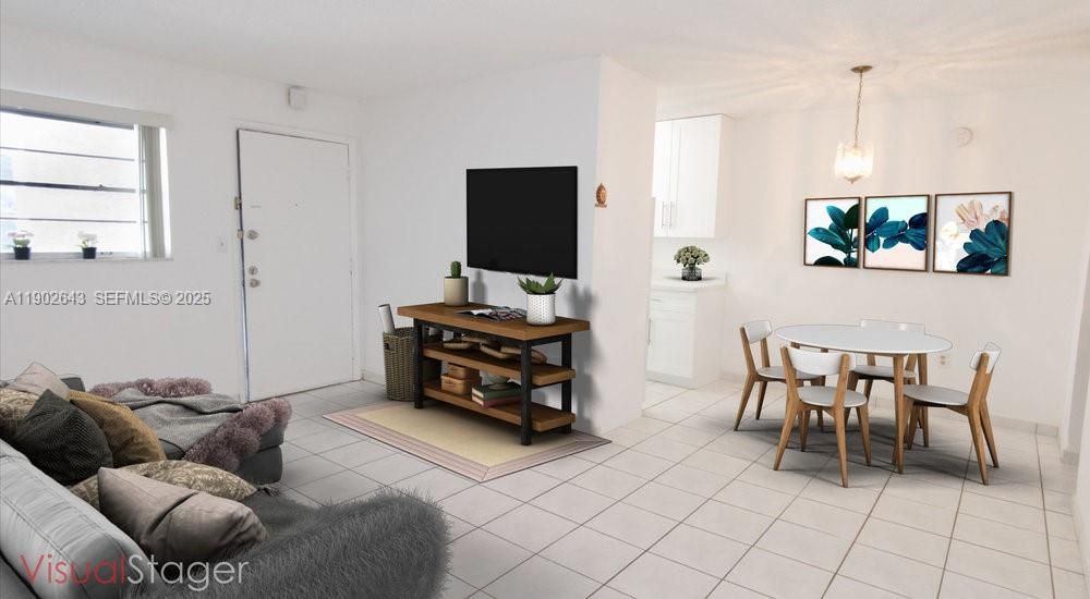 Digitally Staged Living/Dining Area