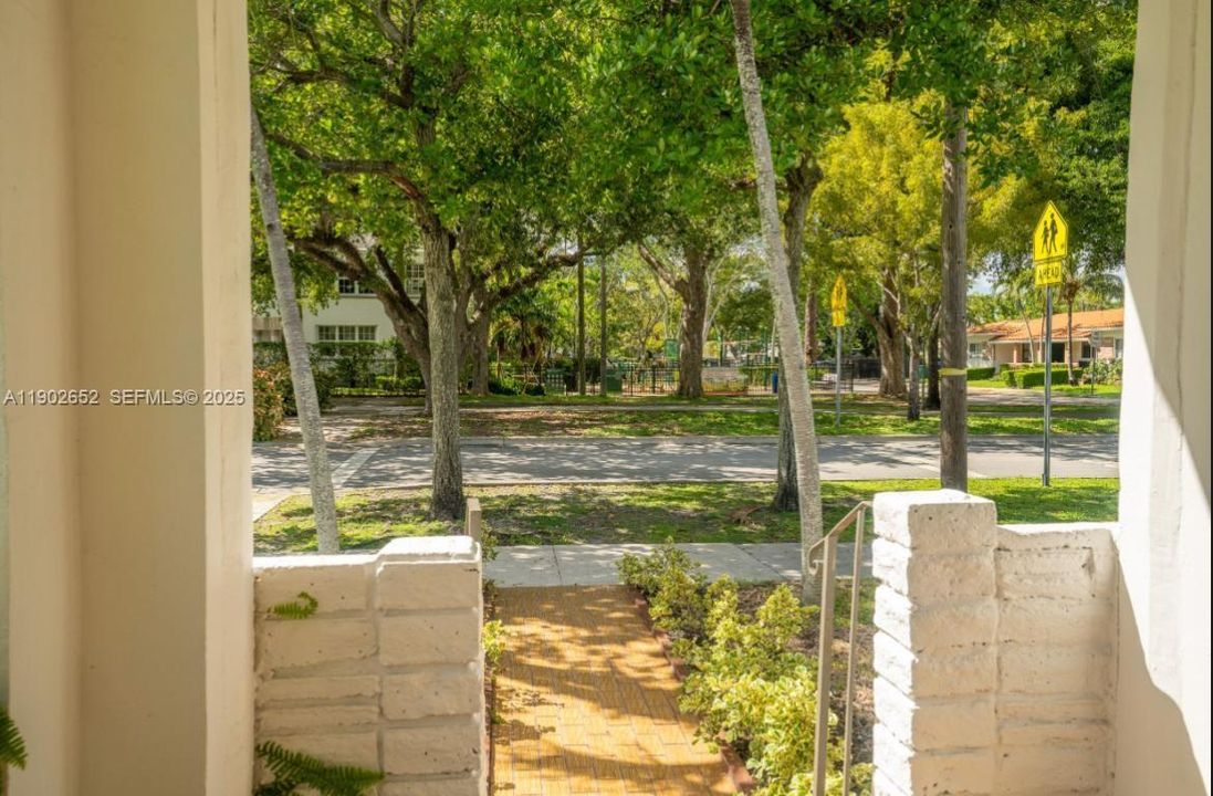 Front Porche overlooking Park
