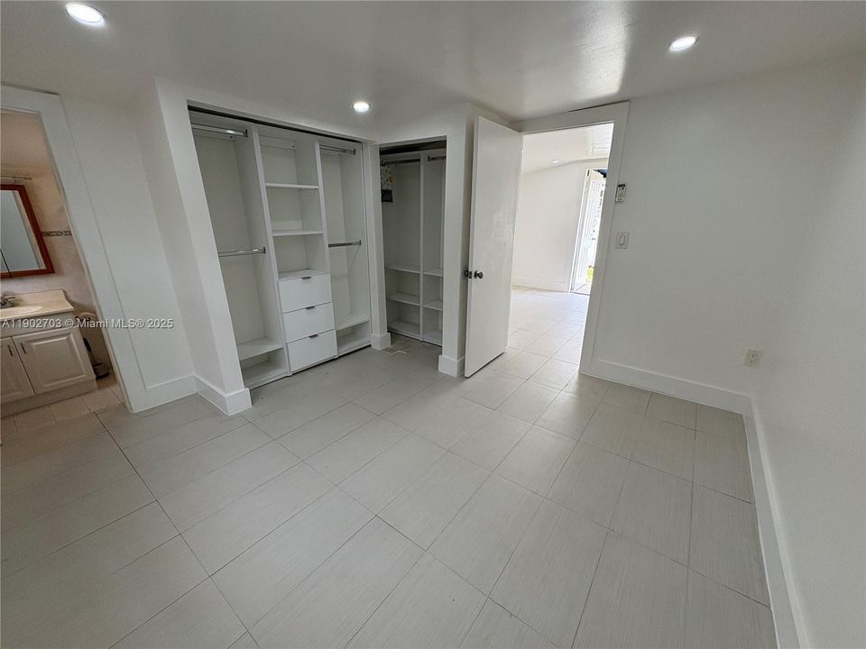 New built-out closets.