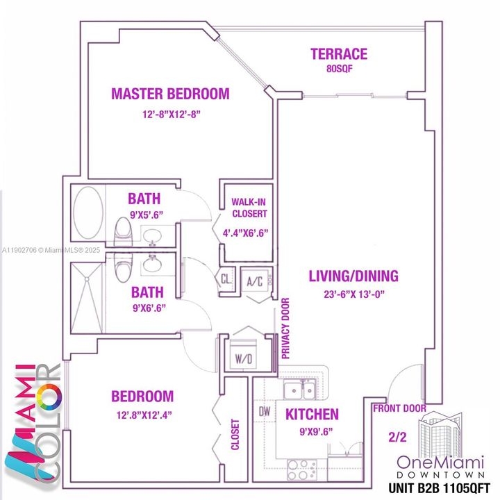 For Sale: $700,000 (2 beds, 2 baths, 1105 Square Feet)