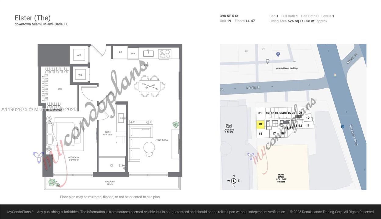 待售: $1,139,000 (1 贝兹, 1 浴室, 626 平方英尺)