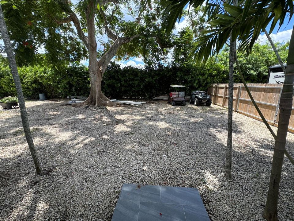 west side yard parking/equipment area