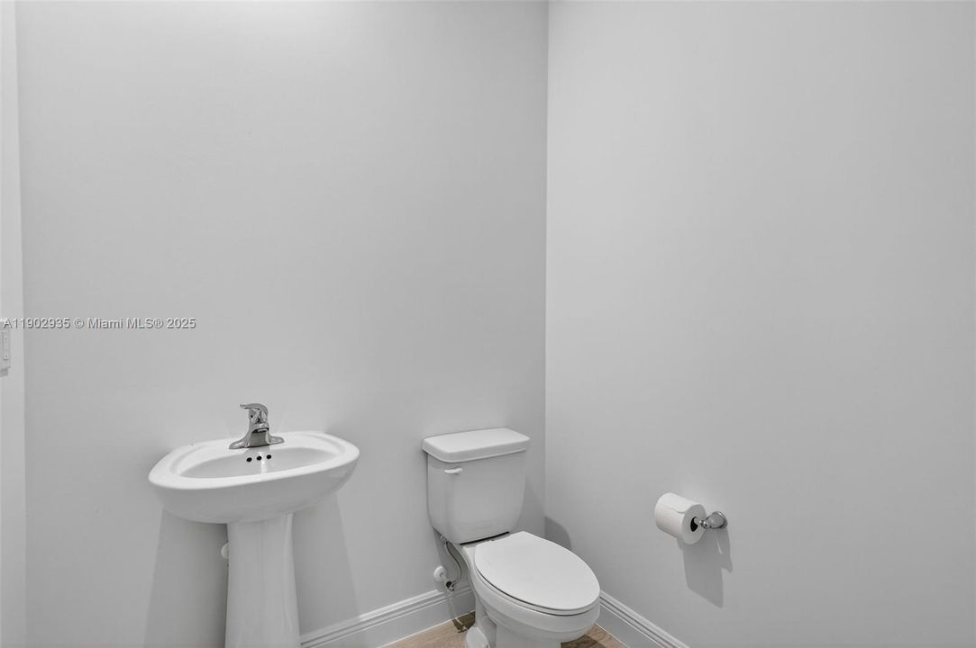 Half bathroom on first floor.