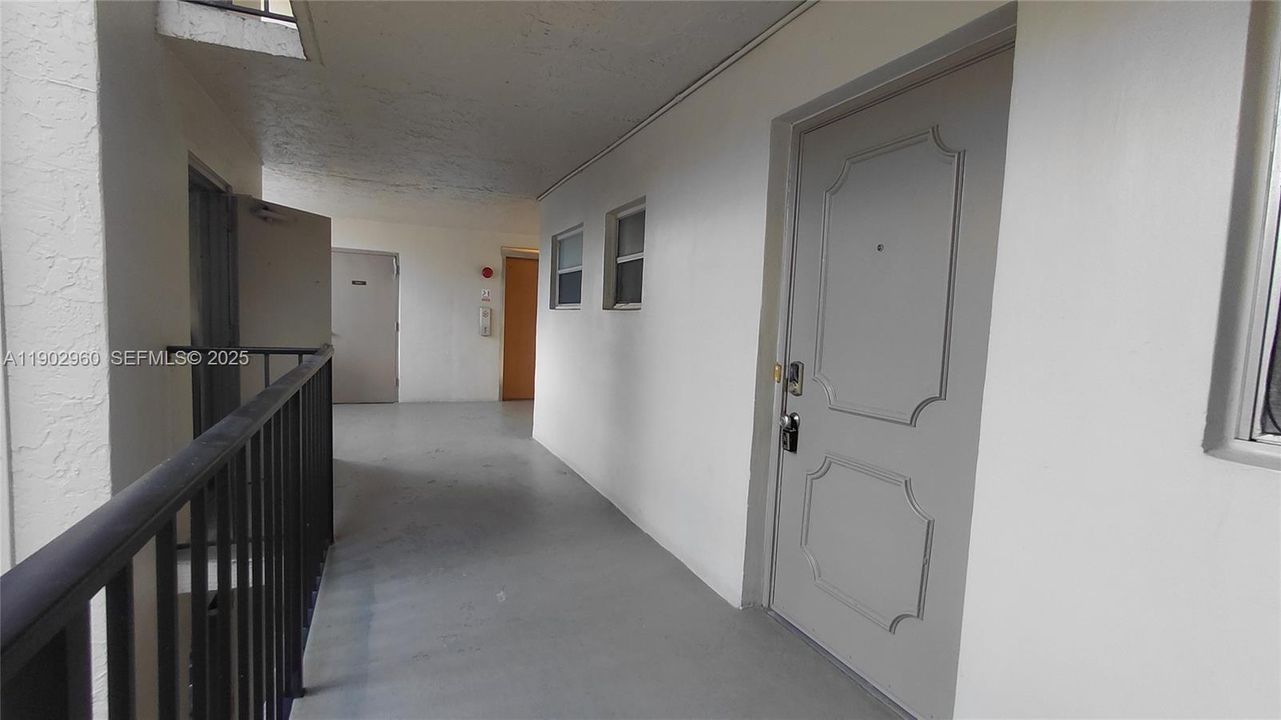 Unit in close proximity to elevator, storage and laundry