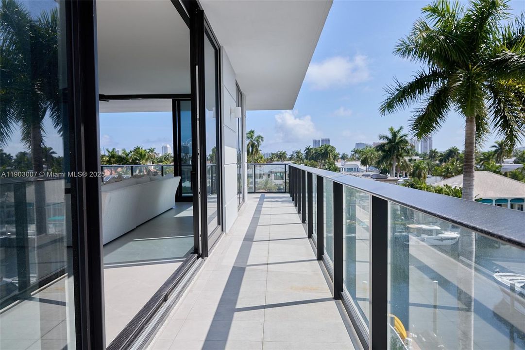 Balcony on side of unit.