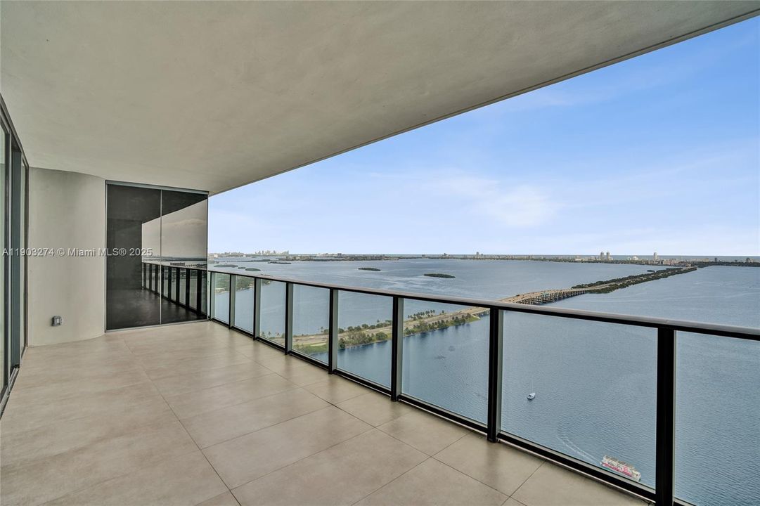 The east balcony in this unit is larger than most units.