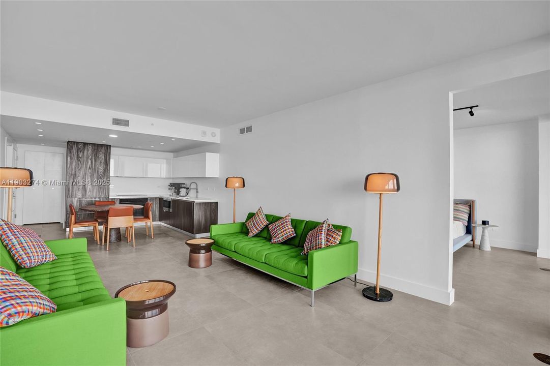 Brand new frameless pivot door will soon be installed for master bedroom.