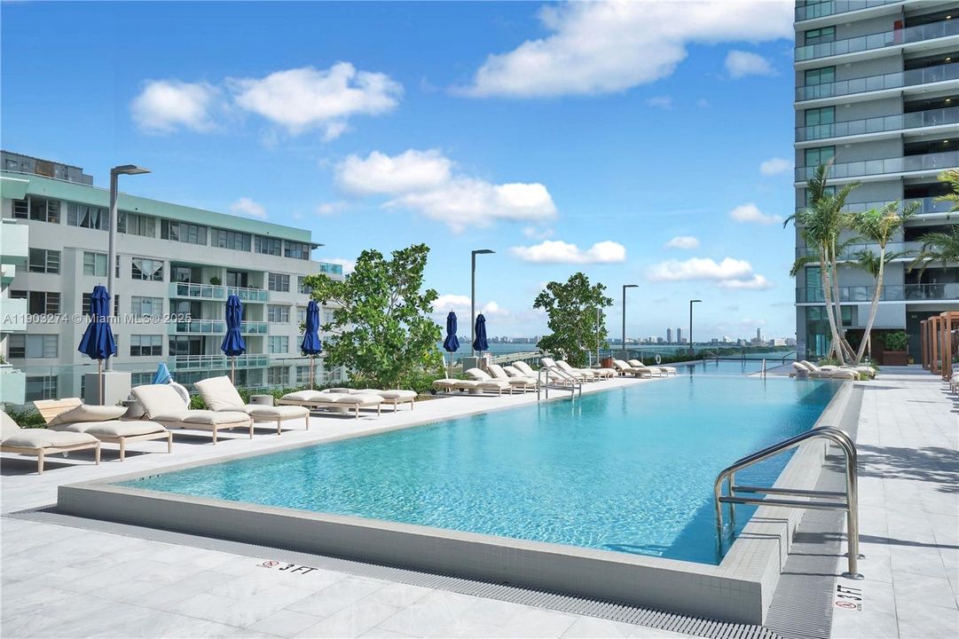 Two Olympic size pools on the 9th floor Amenity Deck