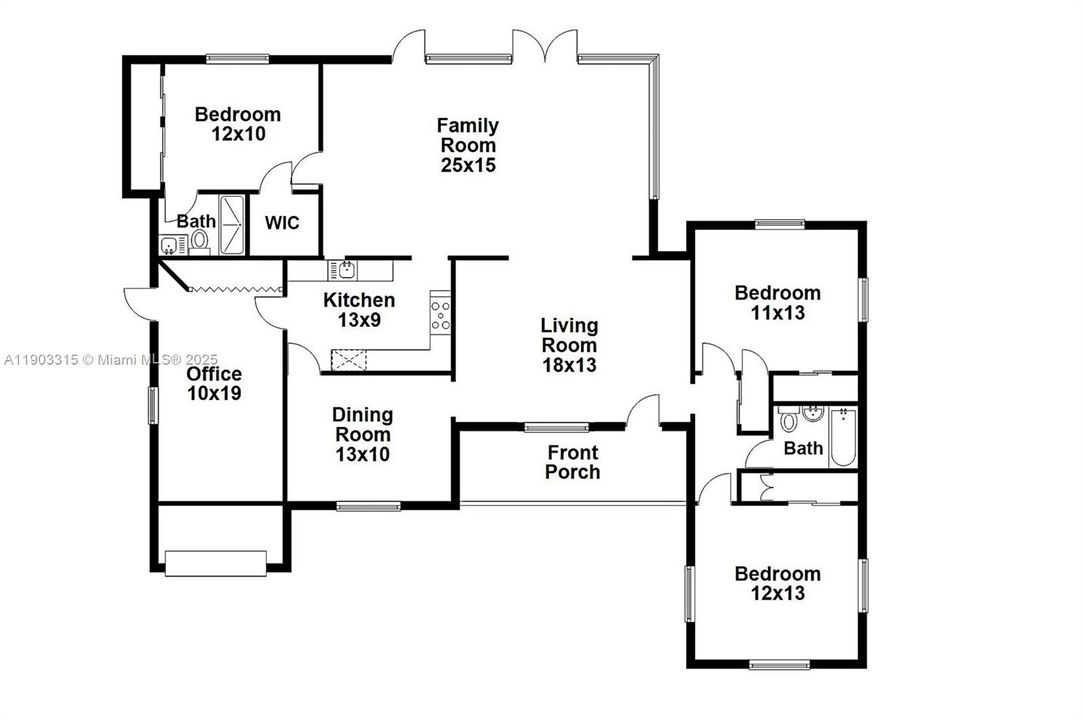 На продажу: $1,400,000 (3 спален, 2 ванн, 1724 Квадратных фут)
