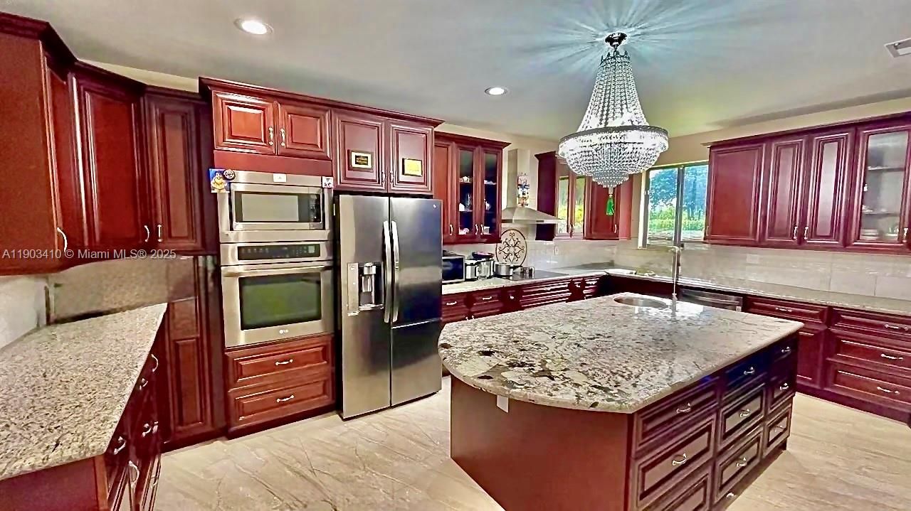 kitchen, wood and granite