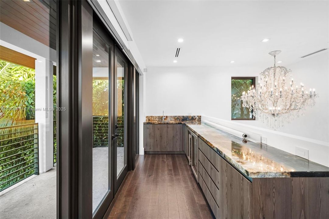 2nd floor family room refreshment/bar area