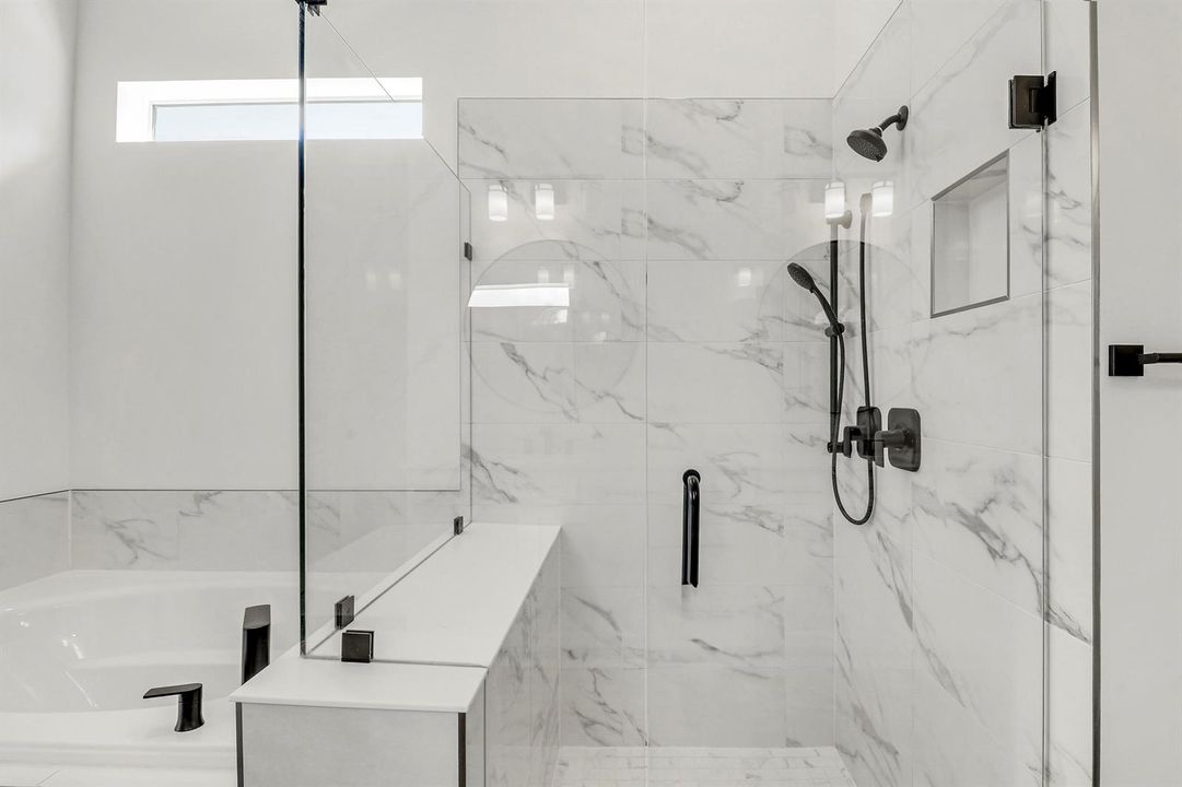 Master Bathroom Shower and Soaking Tub