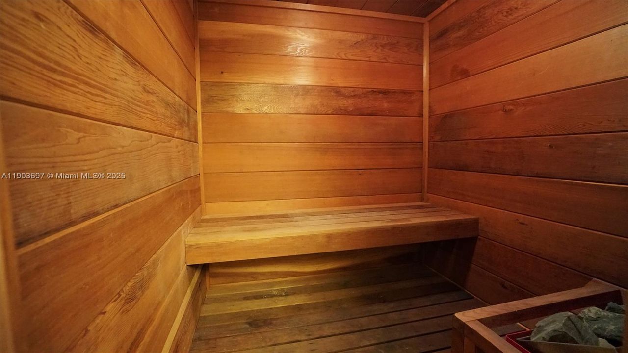 The sauna.