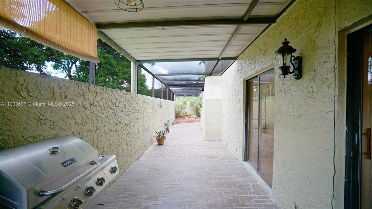 Side barbecue patio.