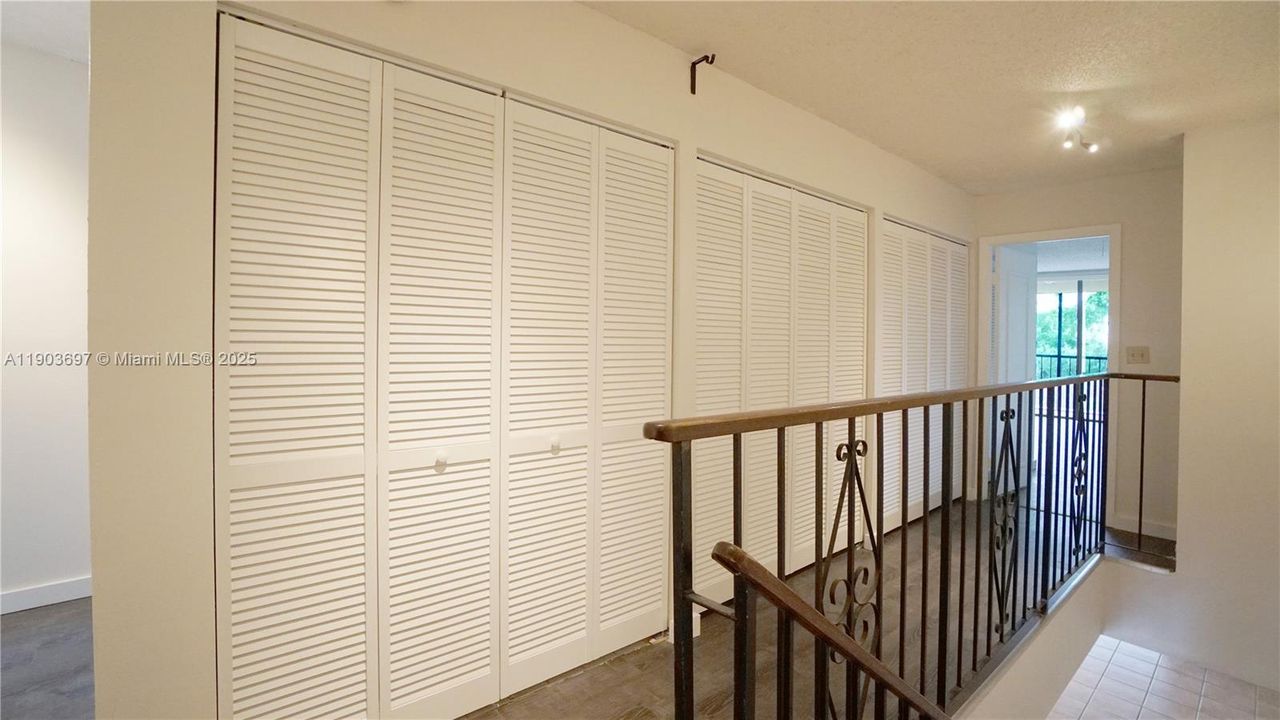 Upper hallway - five closets!